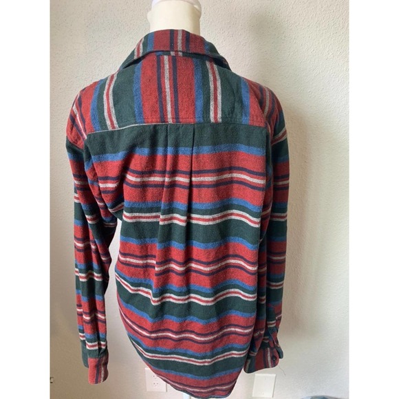 J. Crew Striped Button Down Flannel Size Small - Picture 4 of 8